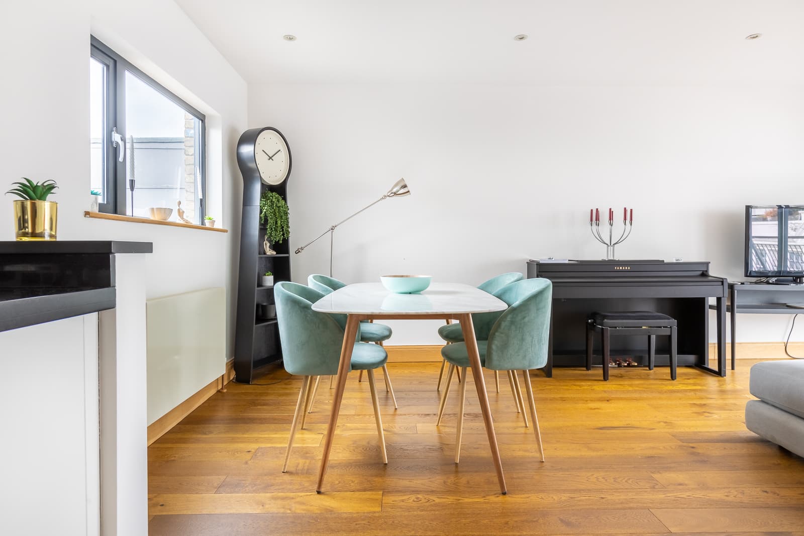 Styled dining area in a well-run serviced apartment